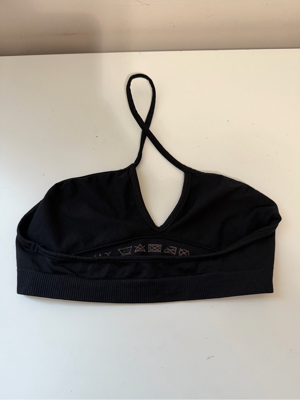 PRISM² Black Seamless Bralette Sports Bra Made In Italy Size 1(XS/S)